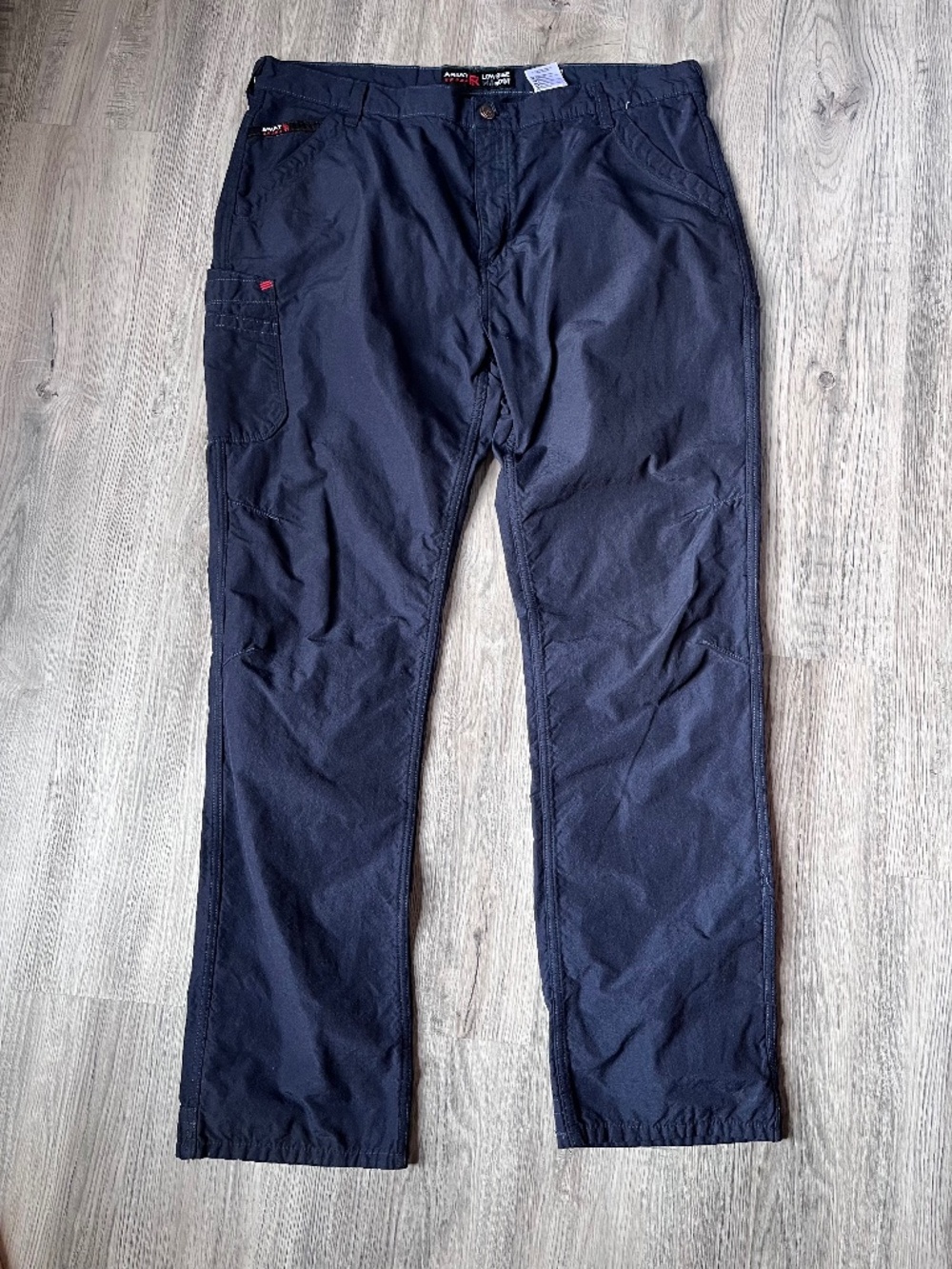 Ariat FR M4 low rise bootcut Work Pants 42x38 Navy Ripstop CAT 2 Relaxed Mens